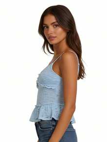 Women Tank Tops & Camis - Blue - View 2