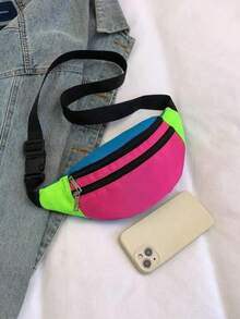 New Patchwork Women Fanny Pack Crossbody Shoulder Bag Fashionable Chest Bag - Multicolor - View 4