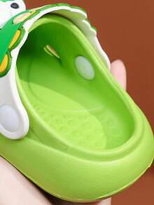 儿童卡通恐龙拖鞋夏季新款男女童透气软底婴儿趾拖鞋沙滩凉鞋 - 綠色 - 查看 5