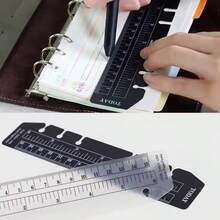 A5/A6 PP Matte Ruler Bookmark, Spiral Notebook Planner Ruler, Measurement Tool For Learning - Single Piece - View 2