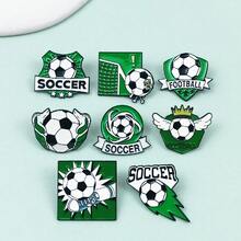 4pcs World Cup Themed Metal Alloy Brooch Pins, With Safety Pin Design, Suitable For Decorating Jackets, Scarves, Hats, Backpacks To Show Team Support, Essential For Match Viewing Parties - Multicolor - View 3