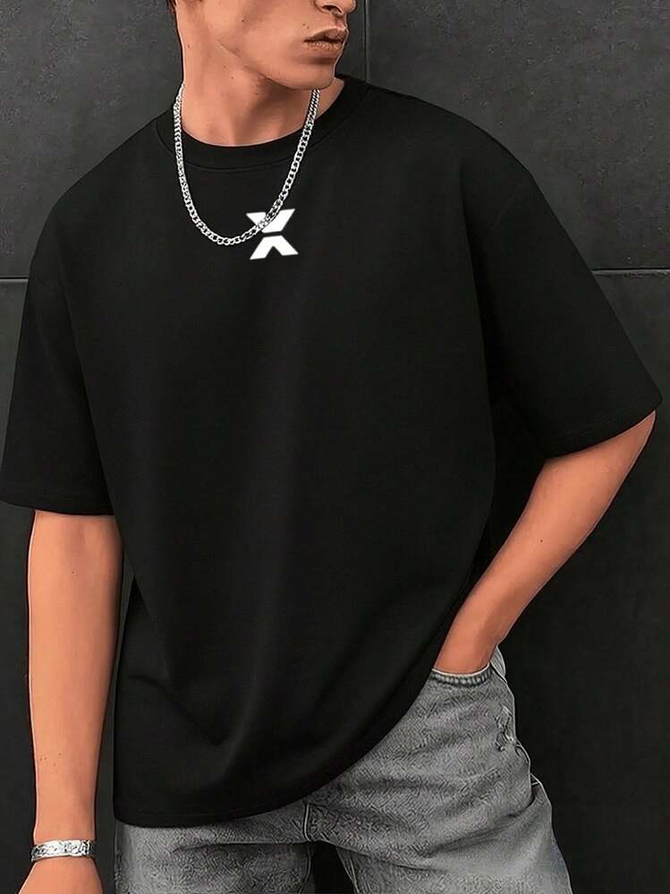 2pcs/Set Pink + Black Suede Short Sleeve T-Shirt, Unisex, 3D Print, Casual Daily, Office Commute, Street Fashion, Travel - Multicolor - View 3