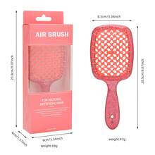 1 Stück Cut Out Mesh Haarbürste, atmungsaktiver flauschiger Haarkamm - Kopfhautmassagebürste, antistatisch, Haaraccessoires - Verschiedenfarbig - Übersicht 10