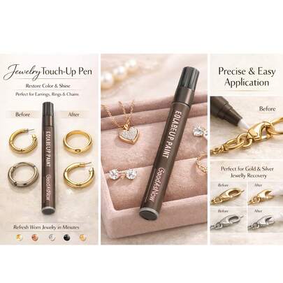 女士珠宝补色笔 – 恢复耳环、戒指、项链和金属扣环的颜色和光泽