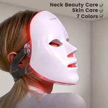 Aedwdpe LED Face Mask 7-Color Light Beauty Device, USB Rechargeable, Suitable For Daily Home Facial Use - Facial Skincare Accessory - 白色 - 查看 5