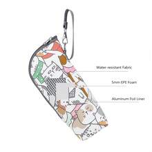 1pc Baby Bottle Insulation Bag, Suitable For Outdoor Travel And Daily Use - Red and White - View 2