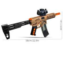 Gel Toy Blasters Automatic With Nylon Body 170 FPS & 70 Ft Range, Dual Mode Outdoor Shooting Activity, Ages 14+, Yellow - Khaki - View 2