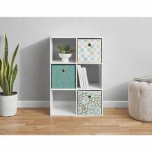 6-Cube White Storage Organizer, Stackable & Modular Cube Shelf - Ideal For Closet, Bedroom, Living Room & Office Organizatio - White - View 3