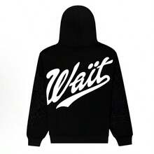 SP5DER Men/Women Hoodies Graffiti Number 5 Print Hoodie Unisex ,Y2k Streetwear Oversized Hooded Pullover Pocket Sweatshirt - 黑色 - 查看 2