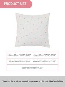 1 pieza Funda de almohada con estampado de flores de cerezo, suave y cómoda, cierre de sobre, adecuada para decoración del hogar, sofá, dormitorio, dormitorio universitario, lavable a máquina (no incluye relleno de almohada) - Multicolor - Ver 3