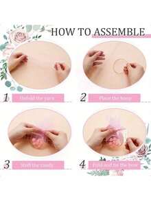 40/4 قطعة هدايا صغيرة للزفاف، أكياس هدايا شفافة باللون الأبيض/الوردي لمعطيات الزفاف، الحلوى، البسكويت، حفلات المناسبات، ديكور مركزي على الطاولة، مناسبة للأعراس وأحتفالات الزفاف والحفلات المتخصصة - متعدد الألوان - مشاهدة 7