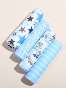 4 chiếc chăn quấn mềm mại cho bé, chăn dễ thương cho trẻ sơ sinh - Nhiều màu - Xem 2