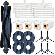 17pcs Accessories For Eufy Omni C20 Robot Vacuum, Including 1 Main Brush, 4 Side Brushes, 4 Filters, 4 Mops, 4 Dust Bags - Multicolor - View 2