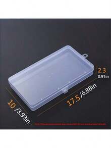 1pc Plastic Storage Box, Transparent Student Stationery Organizer Box - Single Piece - View 7