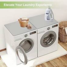 洗衣机和烘干机顶盖，防滑烘干机顶保护垫，采用柔软、透气、耐磨的技术面料制成，保护洗衣机和烘干机的顶部，阻挡灰尘和紫外线，延长电器的使用寿命。 - A - 查看 5