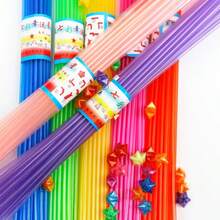 发光许愿瓶 - 可折叠塑料星星吸管和幸运星折纸套装 - 彩色 - 查看 6