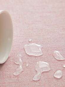 1/36pcs Elegant Solid Color Tablecloth, Skin-Friendly Absorbent Reusable, Suitable For Valentine's Day Picnic, Party, Living Room, Dining Room, Home Decor - Pink - View 8
