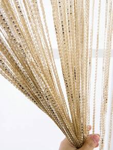 1 pieza Cortina divisoria minimalista en forma de S, cortina colgante divisora de ambientes para sala de estar/entrada - 1PC - Ver 7