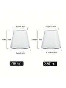 1个极简主义拿铁咖啡玻璃杯，牛奶杯，家用饮水杯，夏季冷饮杯 - 無色 - 查看 13