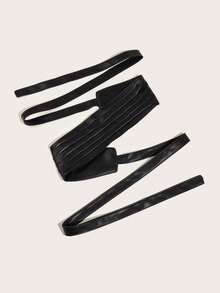 1pc/2pcs Plus Size Black Waist Cincher Belt, Elegant Match Evening Gown, Formal Dress, Wedding, Party, Summer, School Fall, Autumn, Halloween - 黑色 - 查看 2