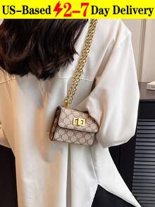 Mini Square Bag, Geometric Pattern Chain Turn Lock, PU Valentine's Day Gift, Beach Bag, Vacation Essential, Cruise Must-Have. Perfect For Commuting, Classes, Shopping, Travel, Dates, Beach Outings, Seaside Getaways, Holidays, And More. Handbag, Women's Tote Bag, Travel Bag, Women's Tote Bag, Women's Fashion Backpack, Beach Bag, Beach Tote Bag, Women's Beach Accessories, Luggage, Women's Clutch, Women's Shoulder Bag, Women's Multi-Function Backpack, Messenger Bag. Travel Essentials, Air Travel Must-Haves. New Year Gifts, Women's Gifts. - 彩色 - 查看 1