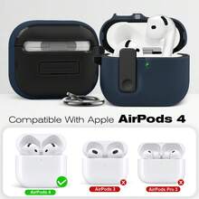 Vena For AirPods 4 Case Cover Dual Layer, With Auto Open Lock Compatible With AirPods Gen 4 4th Generation, Supports Wireless Charging, Blue - 藍色 - 查看 5