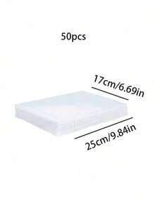 50pcs Transparent Vacuum Bags, Matte Finish Sealed Bags, Plastic Packaging Bags, Vacuum Compression Fresh Keeping Bags - Multicolor - View 8