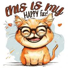 1张/2张/3张装 耐用持久热转印贴纸，笑猫图案，适用于DIY T恤、卫衣、牛仔裤、连帽衫、背包、夹克、手提包、枕头等。 - 3PCS-S - 查看 3