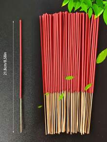 25/50/100 piezas Palitos de incienso de madera de agar natural impregnados con aceite esencial, palitos de incienso de bambú con fragancia de aceite esencial de cereza roja, para purificar, calmar las emociones y eliminar la energía negativa - Fragancia de aceite esencial de cereza roja - Ver 3