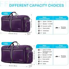 Sac de ou de sport Gonex, léger et pliable (150L, violet) - rouge - Voir 10