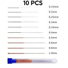 10pcs Stainless Steel Cleaning Nozzle Tool Kit - Car Windshield Wiper, 3D Printer Nozzle, Gas Stove Burner, Shower Head Needle Cleaning Brush - A - View 11