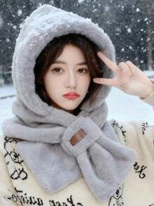 1/2pcs Unisex Autumn/Winter Warm Thermal Lined Beanie Hat, Versatile Knit Cap Suitable For Daily Wear, Hiking, Etc. - H - View 16