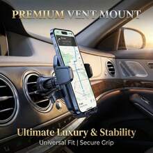 Soporte de teléfono para coche giratorio 360°, soporte ajustable para salpicadero, soporte de clip multifunción para navegación, compatible con iPhone, smartphones Android, gran regalo para familiares y amigos - Negro - Ver 9