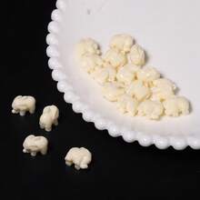 10pcs 12x13mm Natural Shell Mother Of Pearls Cute Elephant Loose Beads For Diy Bracelet Necklace Charms Jewelry Making Accessories - Beige - View 3