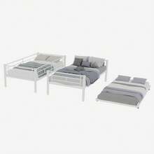 Kids Bed Frames, Headboards & Footboards - White + Iron + Bedroom - View 9