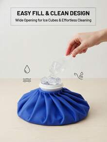 1/2个可重复使用布质冷敷冰袋，夏季降温及日常使用水袋，防漏面料，宽口设计，易于灌水，多功能，舒适贴身 - 多色 - 查看 8