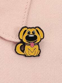 1枚金毛犬珐琅徽章 动漫电影胸针 翻领徽章 卡通可爱狗狗动物饰品 朋友礼物 - 彩色 - 查看 4