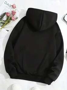 [Sudadera con capucha de estampado de rana] Sudadera de punto de 360g para hombres con estampado de cámara de rana de Puerto Rico, bolsillo canguro y cordón ajustable, sudadera casual lavable a máquina para otoño/invierno, comodidad diaria, decoración de jardín de ranas - Negro - Ver 2