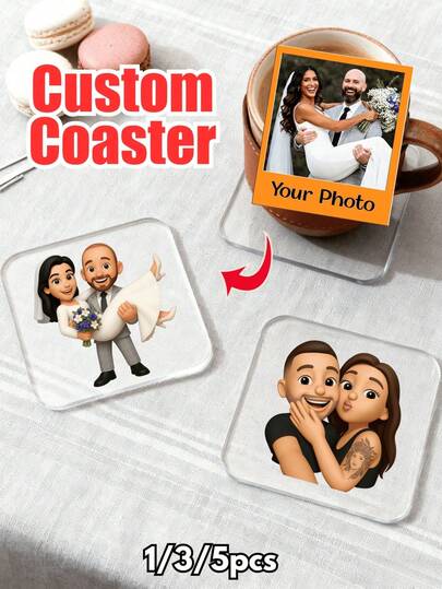 Customised Acrylic Name Coaster, Drinks Coaster, Personalised Coasters, Daddy Gifts, Home Gifts, Wedding Gifts, Wedding Accessories,Valentine's Day Gift Christmas Decor, Thanksgiving Gift, New Year Gift, Party Decor, Brunch Ready, Unique Ideal Gifts For Him, Her, Boyfriend, Girlfriend, Dad, Mom, Family, Friends For Anniversaries, For Birthdays, For Holiday Party, For Graduation, For Weddings, For Halloween, For Couples Gift, Wedding, Christmas