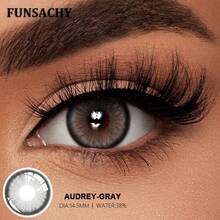 FUNSACHY 1 Pair Brown/Gray Natural Color Disposable , Suitable For Natural Makeup - AUDREY-gRAY - View 5
