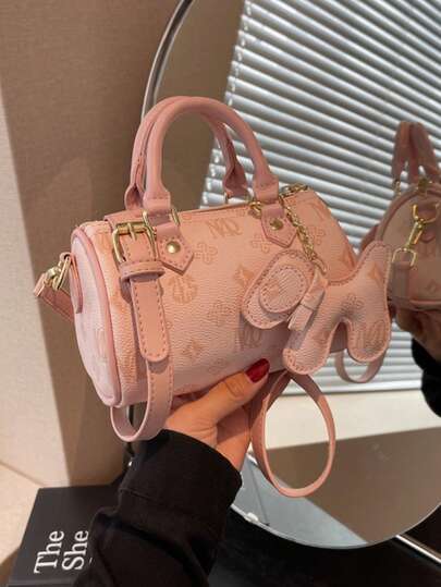 Bolso de mano elegante y de alta calidad para mujeres, nuevo bolso de mensajero versátil con cremallera redonda, bolso de cuero de ante y PU, que combina perfectamente con los atuendos de otoño para mujeres