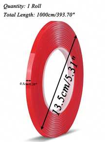 1卷透明双面纳米胶带，强力无残留粘合剂，适用于办公室、书房、手工、照片固定等用途 - 膠帶 - 查看 12