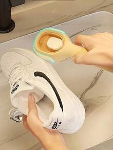 1pc Multi-Functional Shoe Brush With Liquid Dispenser - Plastic Material, Ergonomic Handle, Reusable Soft Bristles, Suitable For Household Use, Soap Dispenser Function, Convenient Cleaning - Multicolor - View 10