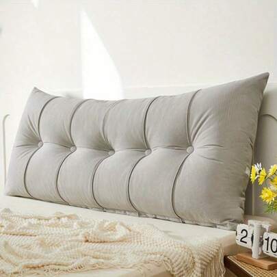 1pc Soft Cozy Headboard Cushions -Chenille Fabric, Anti Slip Design | Large Back Lumbar Support Positioning Pillows, Daybed Positioning Bolster Rest Reading Cushions With Removable Cover For Reading, Gaming, Watching TV (150*60cm,180*60cm)