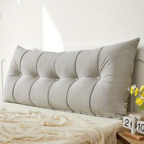 1pc Soft Cozy Headboard Cushions -Chenille Fabric, Anti Slip Design | Large Back Lumbar Support Positioning Pillows, Daybed Positioning Bolster Rest Reading Cushions With Removable Cover For Reading, Gaming, Watching TV (150*60cm,180*60cm)