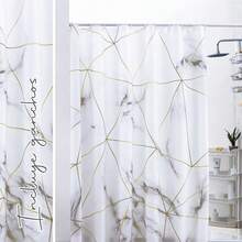 Dale un Toque Wow para tu Baño: Cortina Estampada Impermeable BEAUTTY HOME - MARMORE - Ver 2
