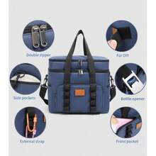 Bolsa de Hielo para Acampar al aire libre de Gran Capacidad,para conservacion del calor y el frio. - Negro - Ver 4