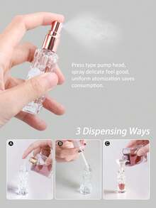 Bộ 5 chai/tủ đựng nước hoa hình quả mướp đắng 10ml, kèm 1 phễu, 1 bình xịt mini cầm tay, chai xịt nước hoa tái sử dụng - có thể nạp lại và tái sử dụng lâu dài, chai xịt mỹ phẩm dạng phun sương mịn, chai xịt dưỡng ẩm, hộp đựng, du lịch. - Nhiều màu - Xem 3