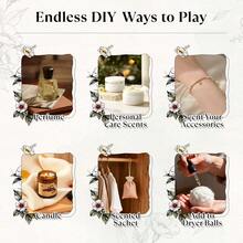 HIQILI 32瓶香氛精油套装，持久留香，5毫升*32瓶，母亲节、父亲节、生日礼物佳选，DIY香氛蜡烛和香囊，自制香皂，净化空气，香薰精油，适用于香薰机、衣物烘干球、酒店卧室、卫生间等场所，方便携带。 - 多樣化香型 - 查看 5