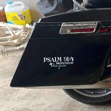 Christian Faith Psalm 91 4 Bible Cross Design Die-Cut Waterproof Vinyl Sticker For Hard Hat Laptop Water Bottle Phone Case Cars - A - View 3